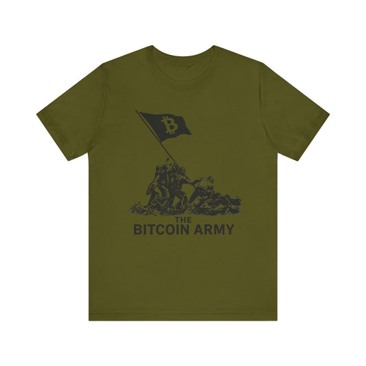 The Bitcoin Army Raising Flag Unisex T-Shirt