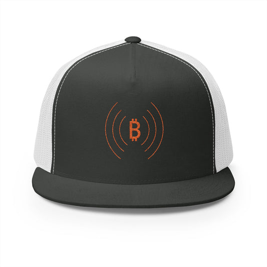 The Bitcoin Broadcast Flat Brim Trucker Hat