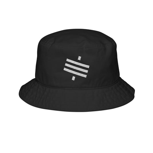 SATS Symbol Embroidered Bucket Hat White