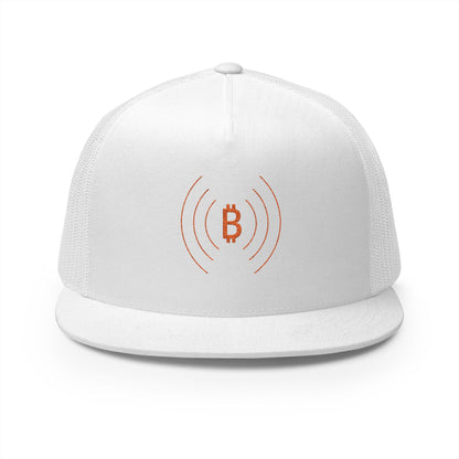 The Bitcoin Broadcast Flat Brim Trucker Hat