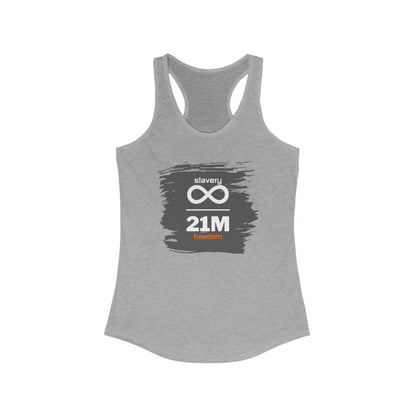Slavery Infinity 21M Freedom Women's Racerback Tank