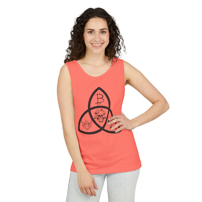 Beef Barbells & Bitcoin Trifecta Trendy Unisex Tank Top