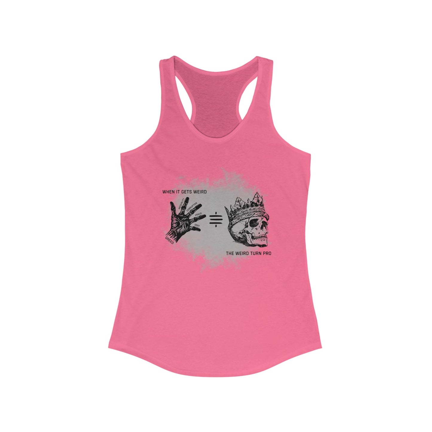 When It Gets Weird The Weird Turn Pro Women's Racerback Tank