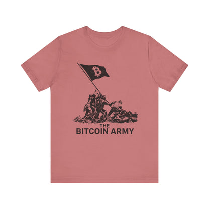 The Bitcoin Army Raising Flag Unisex T-Shirt