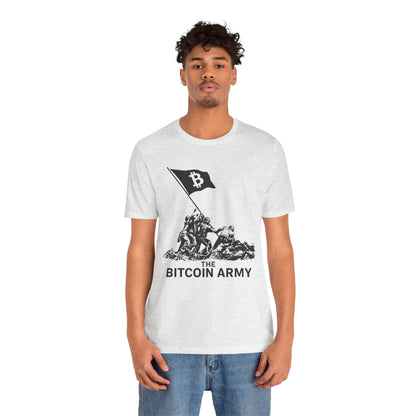 The Bitcoin Army Raising Flag Unisex T-Shirt