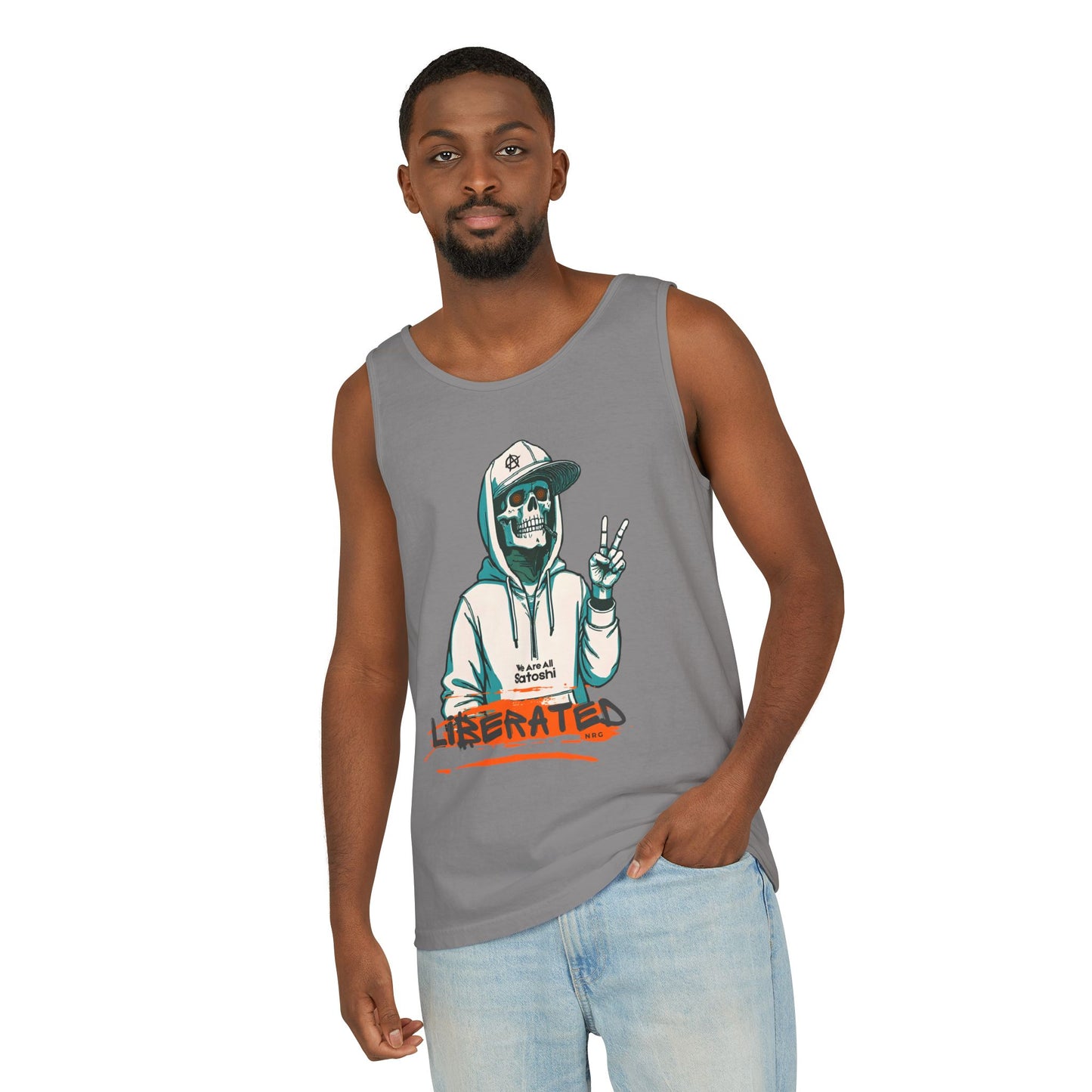 We Are All Satoshi Liberated NRG Skeleton Tank Top