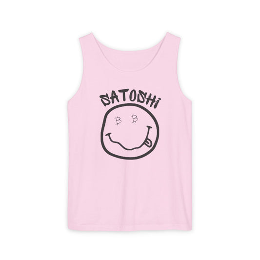 Bitcoin Eyed Satoshi Smiley Tank Top