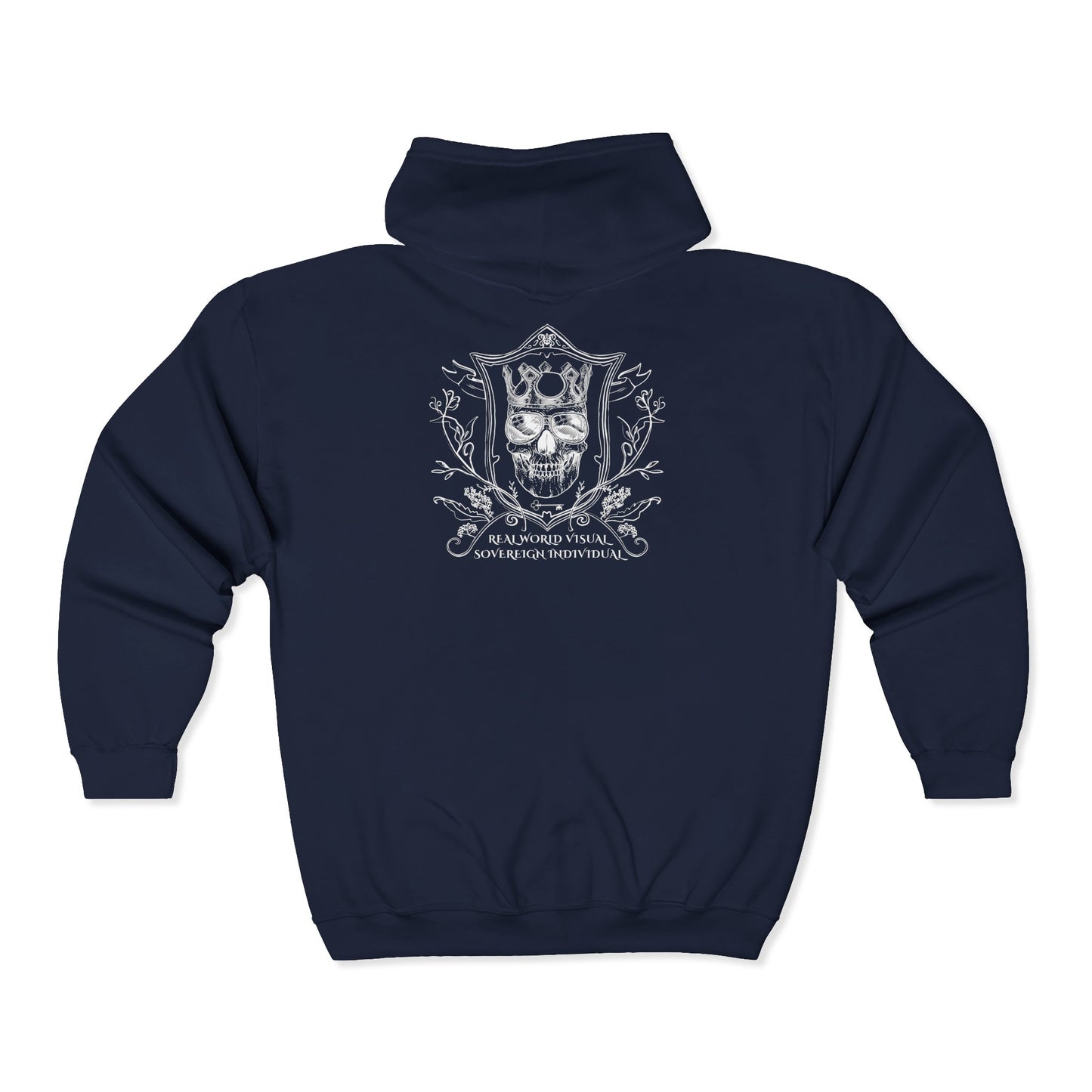 SATS Symbol Real World Visual Sovereign Individual Zip Up Hoodie
