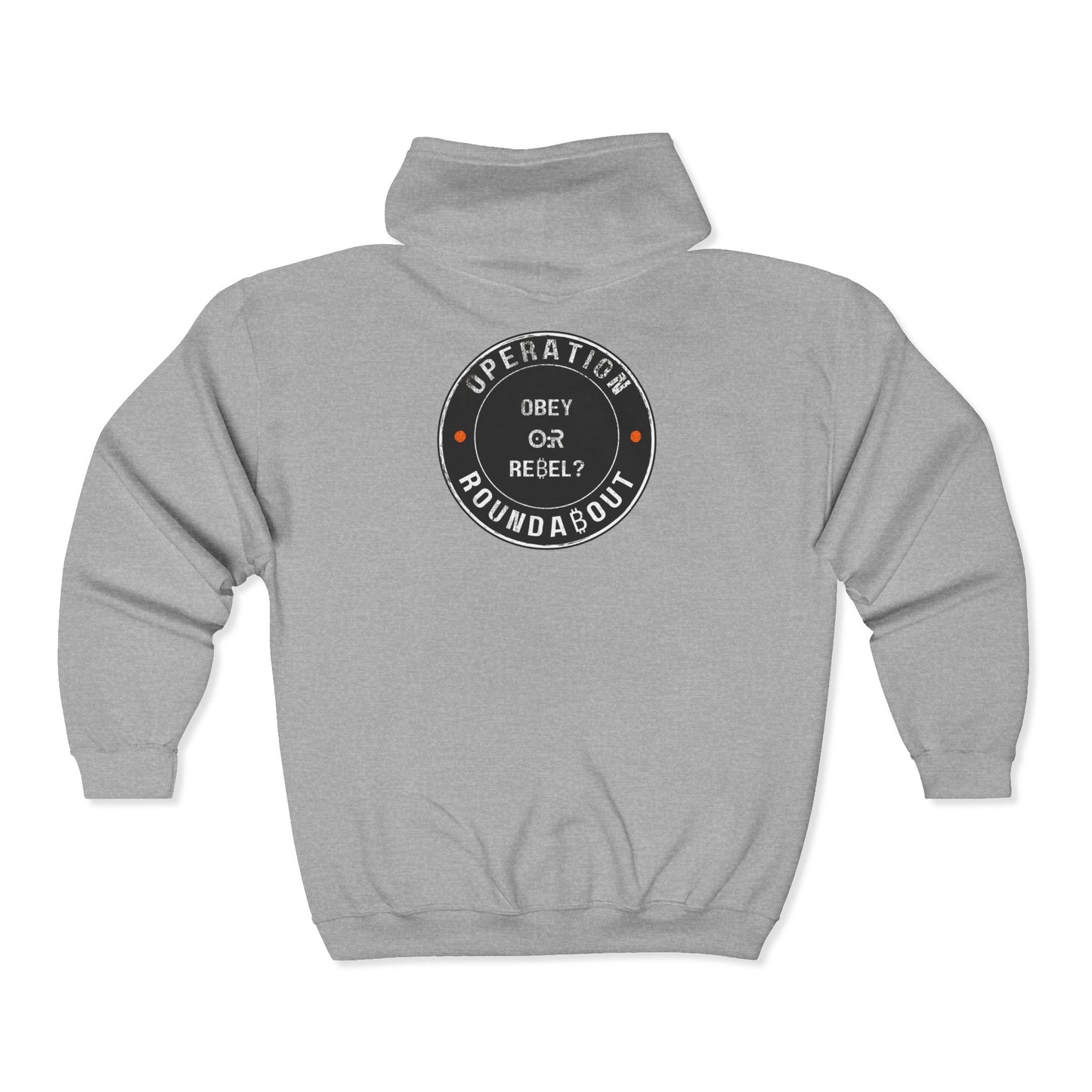 SATS Symbol Obey Or Rebel Operation Roundabout Zip Up Hoodie