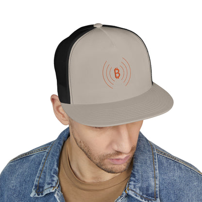 The Bitcoin Broadcast Flat Brim Trucker Hat