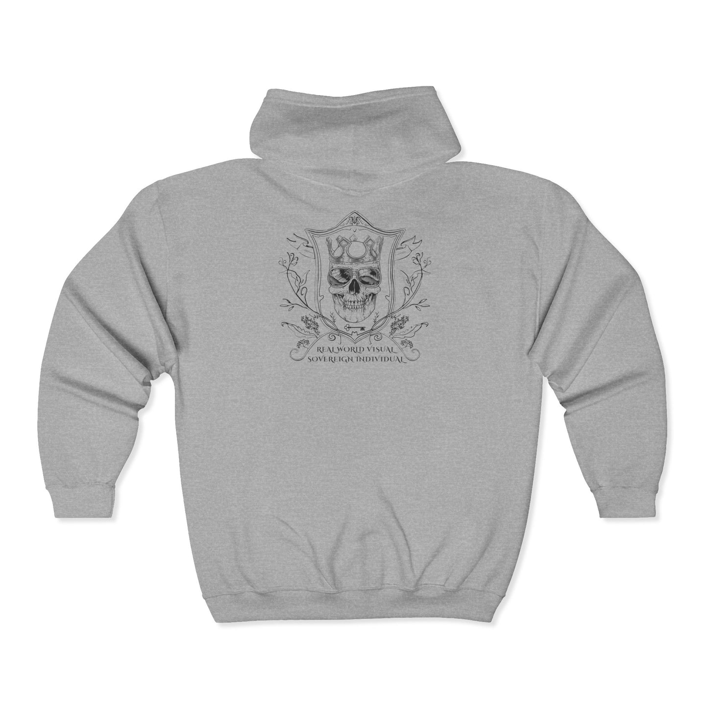 SATS Symbol Real World Visual Sovereign Individual Zip Up Hoodie