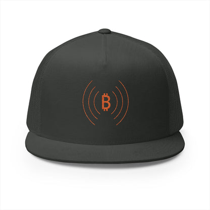 The Bitcoin Broadcast Flat Brim Trucker Hat