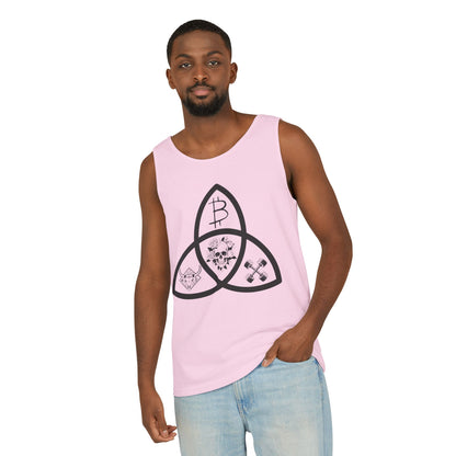 Beef Barbells & Bitcoin Trifecta Trendy Unisex Tank Top