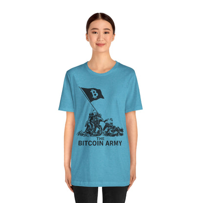The Bitcoin Army Raising Flag Unisex T-Shirt