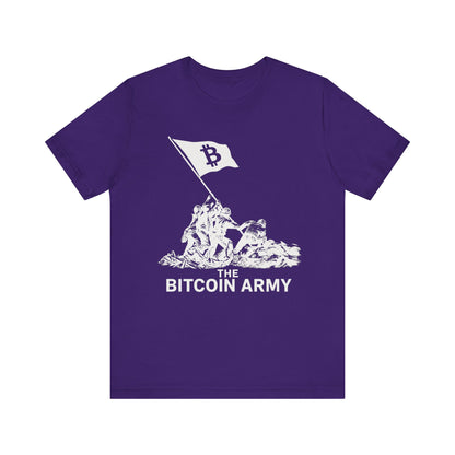 The Bitcoin Army Raising Flag Unisex T-Shirt