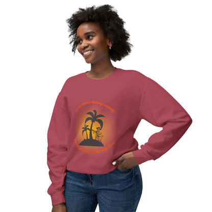 Money Vs Time Sunset Vibes Unisex Lightweight Crewneck Sweatshirt