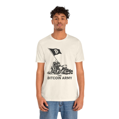 The Bitcoin Army Raising Flag Unisex T-Shirt