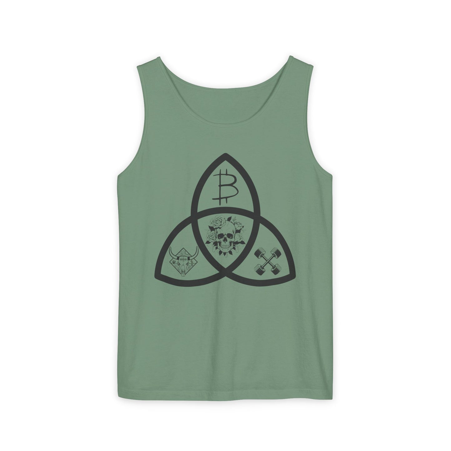 Beef Barbells & Bitcoin Trifecta Trendy Unisex Tank Top