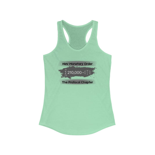 New Monetary Order The Protocol Chapter Women's Racerback Tank