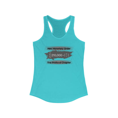 New Monetary Order The Protocol Chapter Women's Racerback Tank