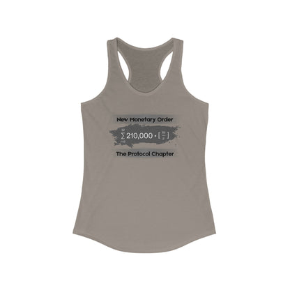 New Monetary Order The Protocol Chapter Women's Racerback Tank