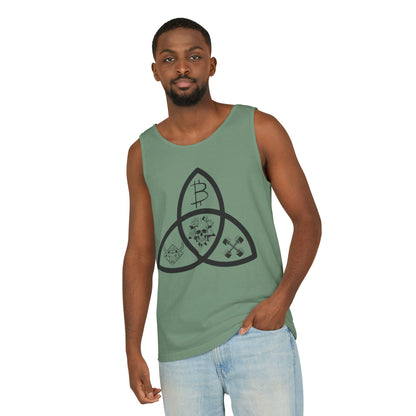 Beef Barbells & Bitcoin Trifecta Trendy Unisex Tank Top