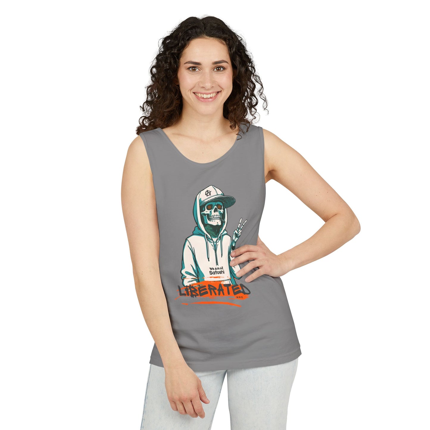 We Are All Satoshi Liberated NRG Skeleton Tank Top