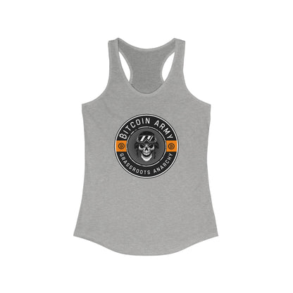 Bitcoin Army Grassroots Anarchy Women's Racerback Tank