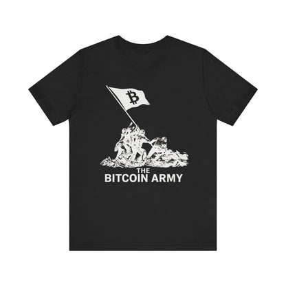 The Bitcoin Army Raising Flag Unisex T-Shirt