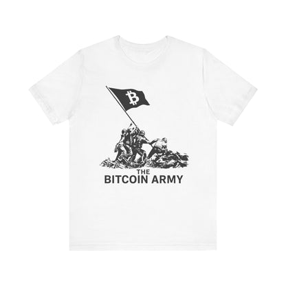 The Bitcoin Army Raising Flag Unisex T-Shirt