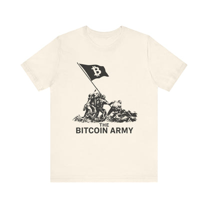 The Bitcoin Army Raising Flag Unisex T-Shirt