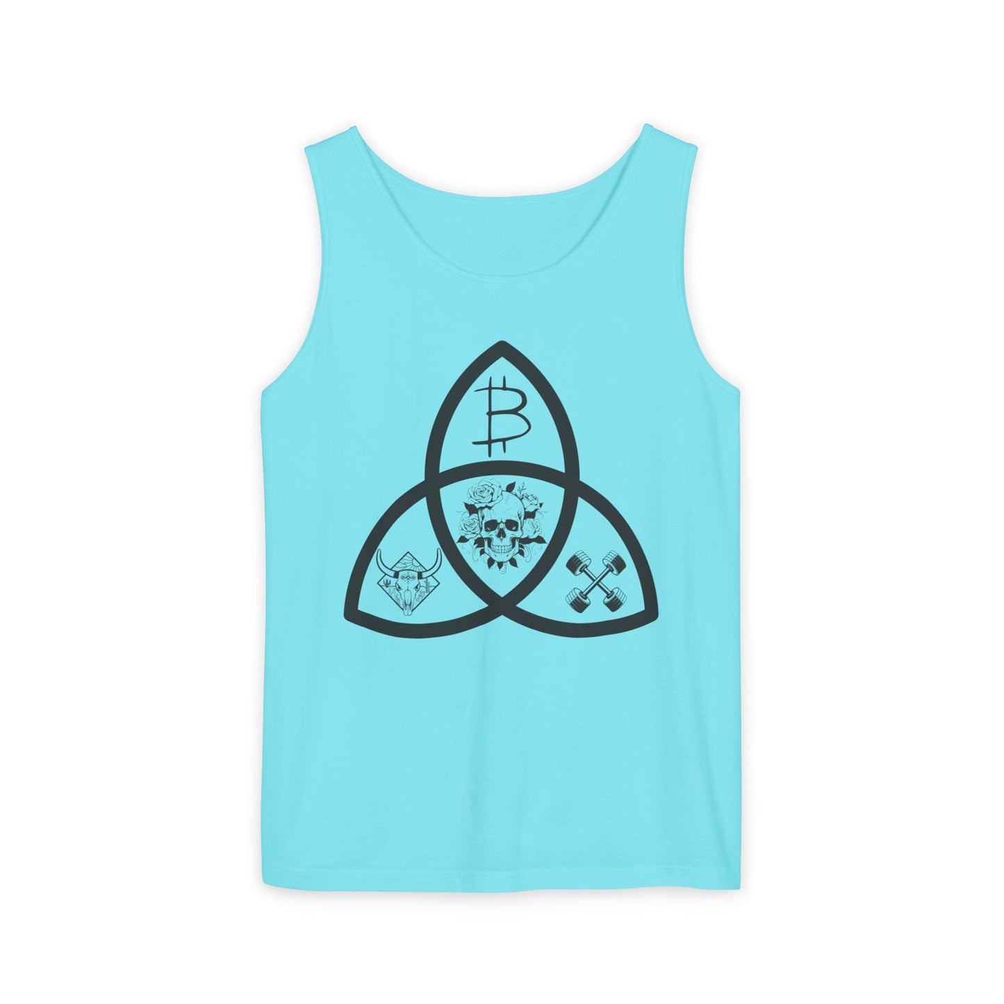 Beef Barbells & Bitcoin Trifecta Trendy Unisex Tank Top