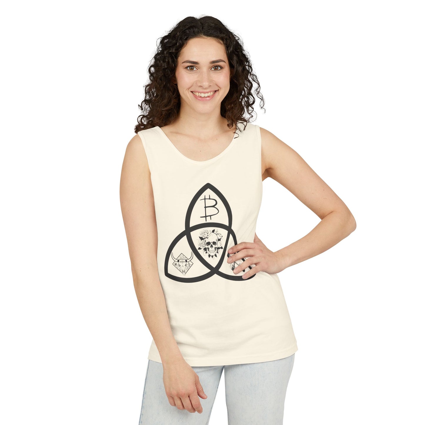 Beef Barbells & Bitcoin Trifecta Trendy Unisex Tank Top