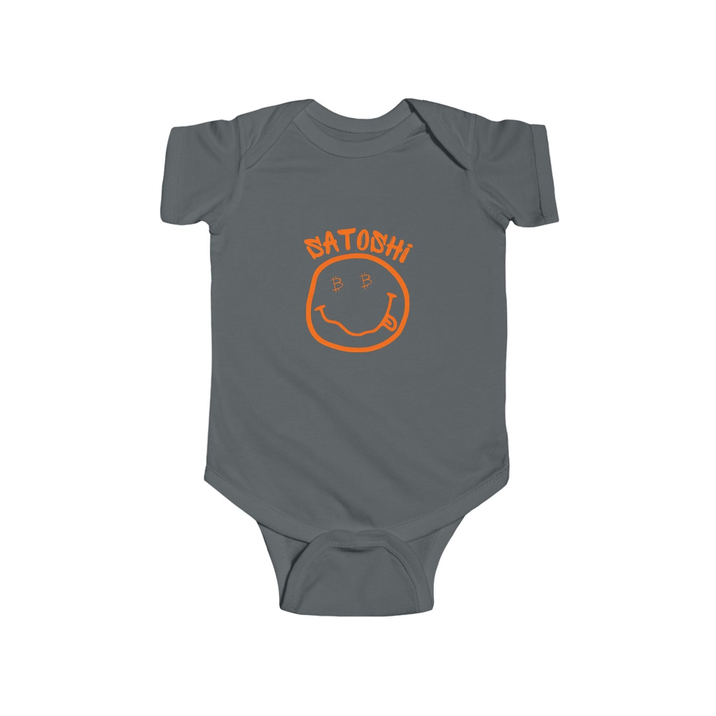Bitcoin Eyed Satoshi Smiley Infant Onesie