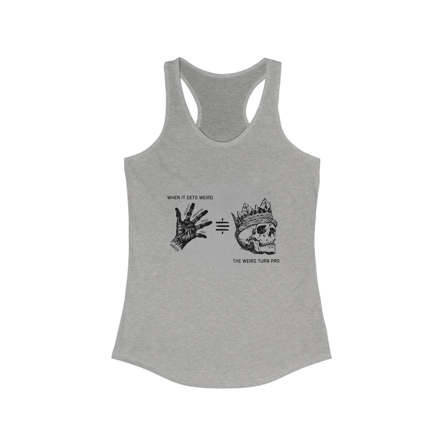 When It Gets Weird The Weird Turn Pro Women's Racerback Tank