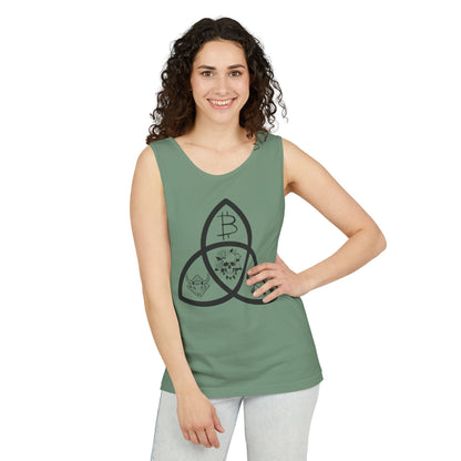 Beef Barbells & Bitcoin Trifecta Trendy Unisex Tank Top