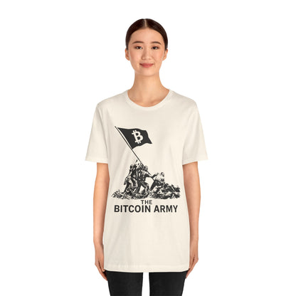 The Bitcoin Army Raising Flag Unisex T-Shirt