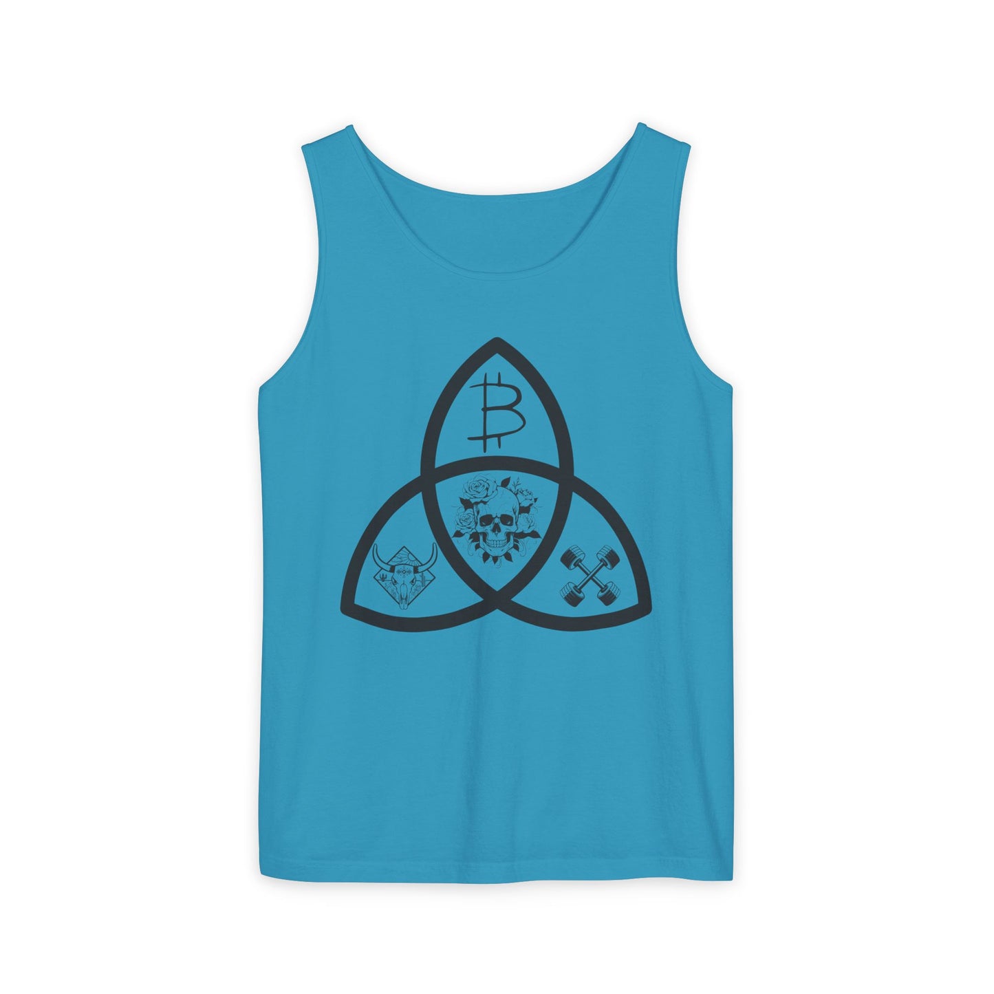 Beef Barbells & Bitcoin Trifecta Trendy Unisex Tank Top