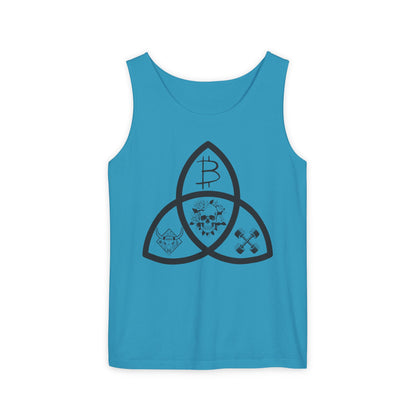 Beef Barbells & Bitcoin Trifecta Trendy Unisex Tank Top