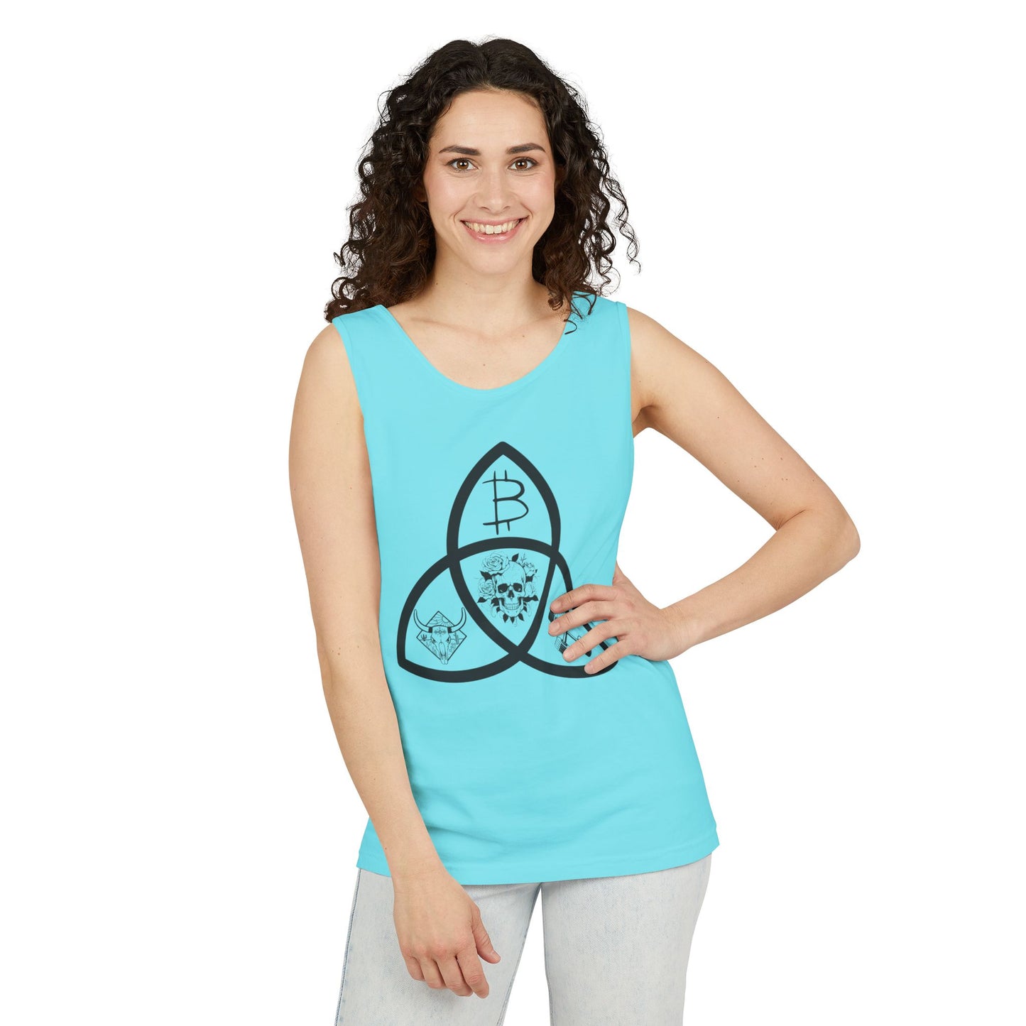 Beef Barbells & Bitcoin Trifecta Trendy Unisex Tank Top