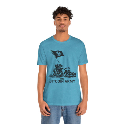The Bitcoin Army Raising Flag Unisex T-Shirt