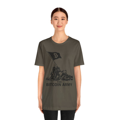 The Bitcoin Army Raising Flag Unisex T-Shirt
