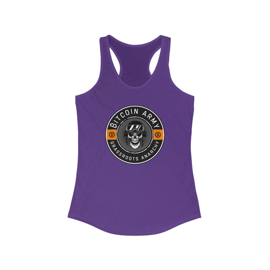 Bitcoin Army Grassroots Anarchy Women's Racerback Tank