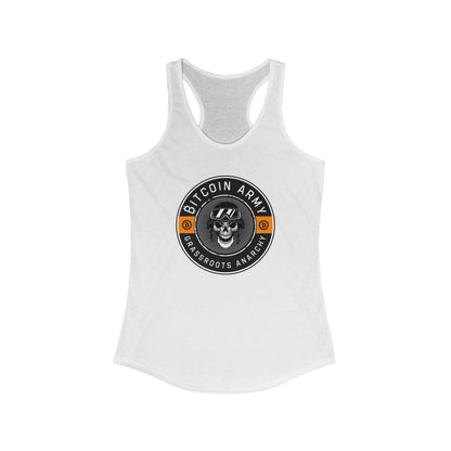 Bitcoin Army Grassroots Anarchy Women's Racerback Tank