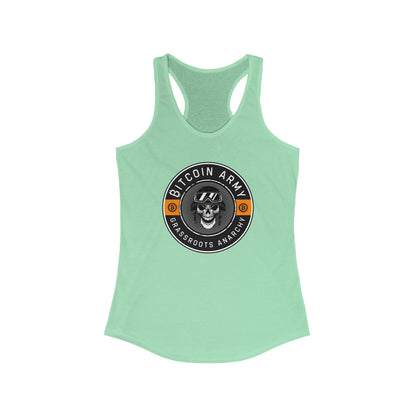 Bitcoin Army Grassroots Anarchy Women's Racerback Tank