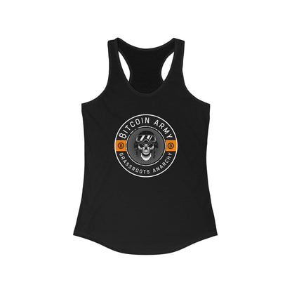 Bitcoin Army Grassroots Anarchy Women's Racerback Tank