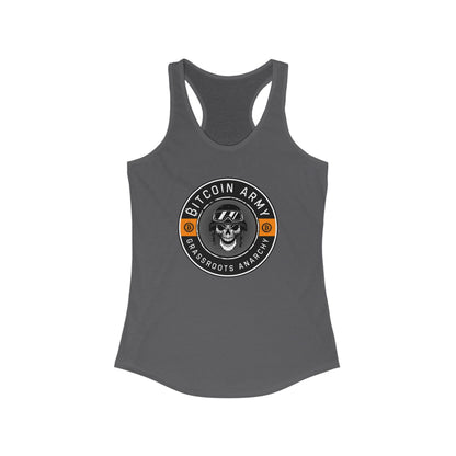 Bitcoin Army Grassroots Anarchy Women's Racerback Tank