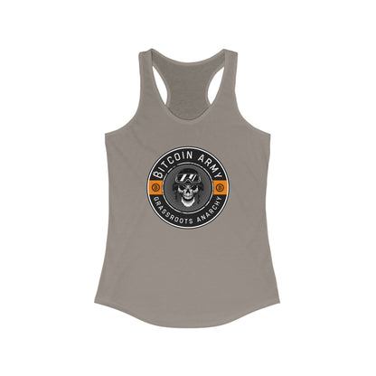 Bitcoin Army Grassroots Anarchy Women's Racerback Tank