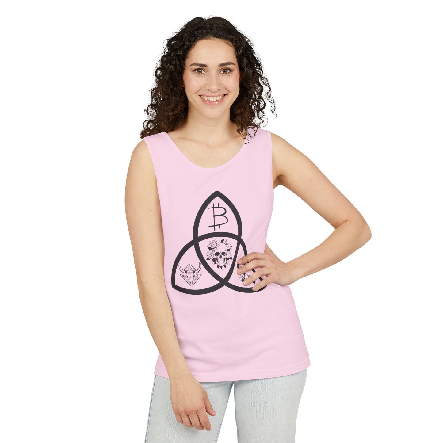 Beef Barbells & Bitcoin Trifecta Trendy Unisex Tank Top