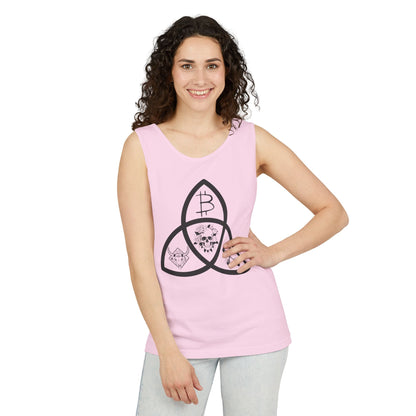 Beef Barbells & Bitcoin Trifecta Trendy Unisex Tank Top